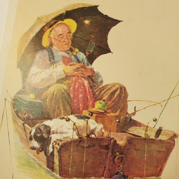 2 Norman Rockwell Lithographs 1972 Golden Days Knuckles Down Orgnl Envelope 5x7 - Picture 11 of 12